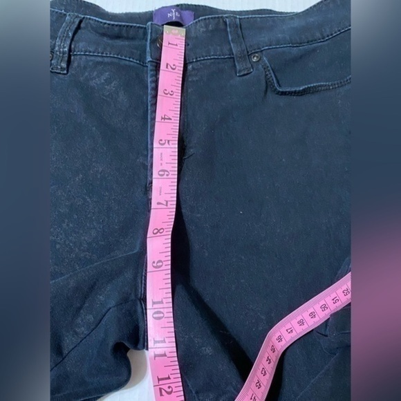 NYDJ Navy blue jacquard Skinny Jeans Womens Size 10 - Picture 10 of 12